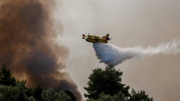 Φωτιά στο Πάικο: Μάχη των πυροσβεστών μέσα σε πεδίο βολής με οβίδες - Κάηκαν 1.000 στρέμματα χαμηλής βλάστησης