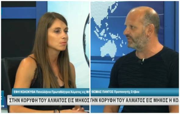 Στην κορυφή του άλματος εις μήκος η Έφη Κολοκυθά - Δείτε τι είπε η ίδια και ο προπονητής της στο ΑΤΛΑS TV(video)