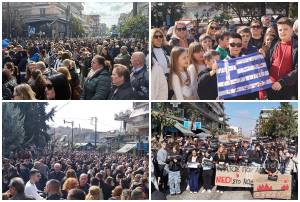 Λαοθάλασσα χωρίς προηγούμενο στην Αλεξάνδρεια για τα Τέμπη(φωτο-βίντεο)