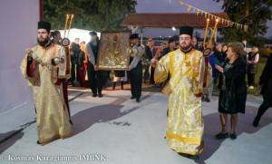 Υποδοχή Ιεράς Εικόνος Παναγίας Σηλυβριανής στον Άγιο Νεκτάριο Κυμίνων