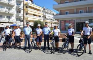 Ποδηλάτες αστυνομικοί θα περιπολούν στην παραλιακή ζώνη Κατερίνης